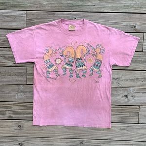 Vintage Y2K The Mountain Tribal Indian Jamaican Rastafarian RARE Tie Dye Shirt